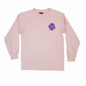 Santa Cruz Skateboards Women's Pink Logo Long Sleeve‎ T-shirt Small